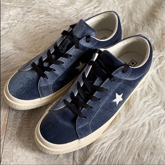NWT Converse ID Custom Low Tops Velour Blue - Picture 4 of 8